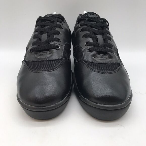 Revolution 901 Black Leather Split Sole Dance Shoe Women's 9.5 AD M Jazz Lace Up - Picture 2 of 12